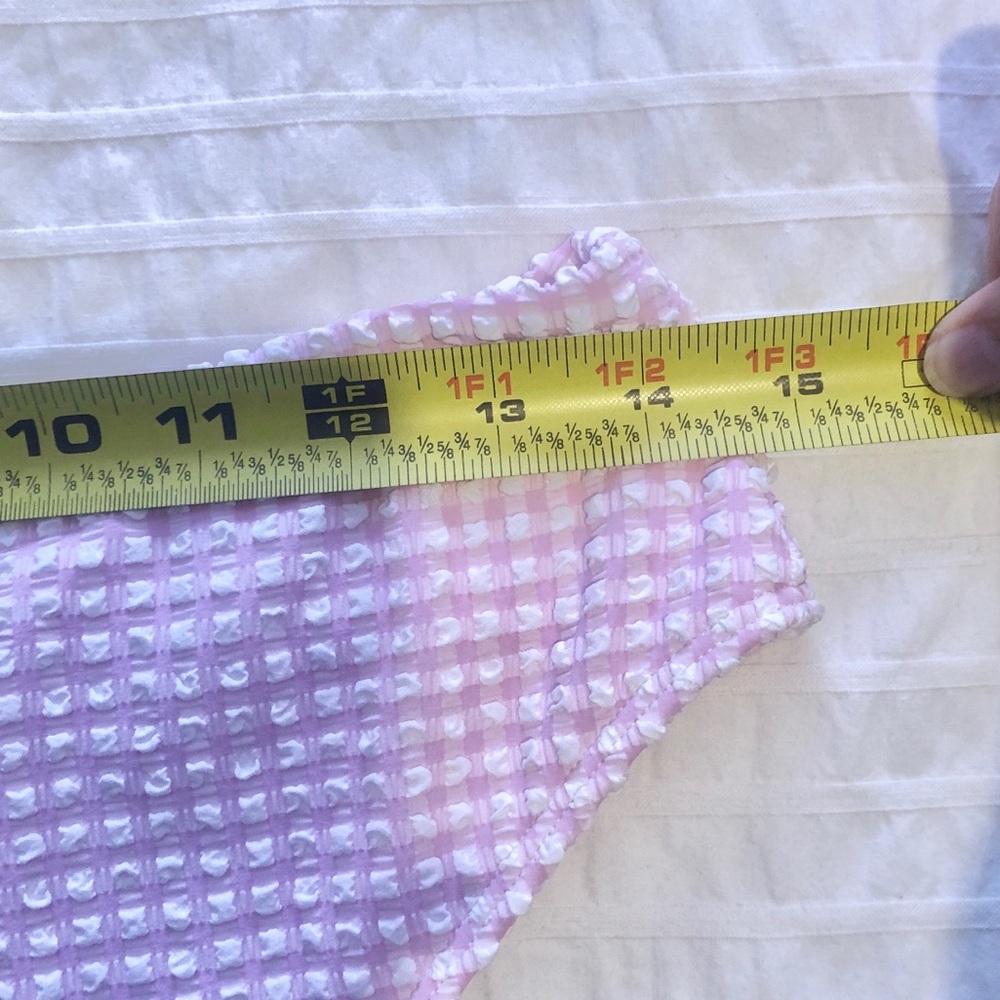 NWT Abercrombie & Fitch Pink Gingham Curve Love Bikini size Large - Picture 15 of 16